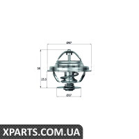 Термостат BMW 5 E34/E28/3 E30/E21 2.0-3.5 77-95 Mahle TX2180D