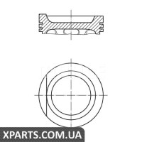 Поршень у комплекті на 1 циліндр, 2-й ремонт (+0,50) MAHLE 0347602