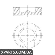 Поршень у комплекті на 1 циліндр, STD MAHLE 0309700