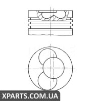 Поршень у комплекті на 1 циліндр, STD MAHLE 0304000