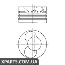 Поршень у комплекті на 1 циліндр, STD MAHLE 0304000
