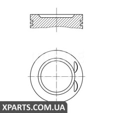 Поршень у комплекті на 1 циліндр, 2-й ремонт (+0,50) MAHLE 0117301