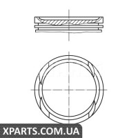 Поршень у комплекті на 1 циліндр, STD MAHLE 0100500