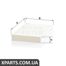 Повітряний фільтр салону MANN-FILTER CU22016