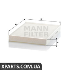 Повітряний фільтр салону MANN-FILTER CU2842