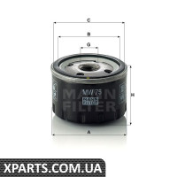 Фільтр масляний MANN-FILTER MW75