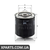 Фільтр масляний MANN-FILTER W11301