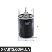 Фільтр масляний MANN-FILTER W6019