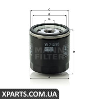 Фільтр масляний MANN-FILTER W71283