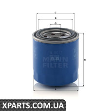 Фильтр масляный MANN-FILTER W8017