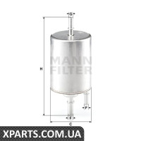 Фільтр паливний MANN-FILTER WK7204