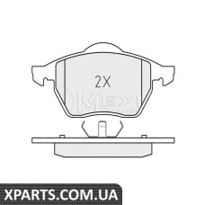Комплект тормозных колодок, дисковый тормоз MEYLE - 0252162419