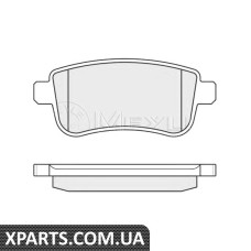 Комплект гальмівних колодок, дискове гальмо MEYLE - 0252482015