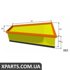 Фільтр повітря з фільтром додат. очищення Misfat P543A