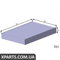 Фільтр салону Misfat HB245