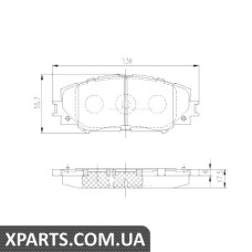Гальмівні колодки, к-кт. NIPPARTS J3602120