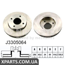 Гальмівний диск NIPPARTS J3305064