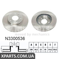Гальмівний диск NIPPARTS N3300536