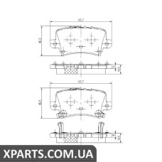 Гальмівні колодки, к-кт. NIPPARTS J3614018