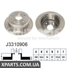 Гальмівний диск NIPPARTS J3310906