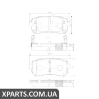 Гальмівні колодки, к-кт. NIPPARTS J3610512