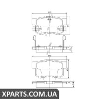 Гальмівні колодки, к-кт. NIPPARTS J3614008