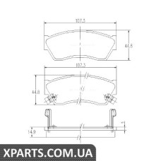 Гальмівні колодки, к-кт. NIPPARTS J3608005