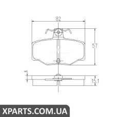 Гальмівні колодки, к-кт. NIPPARTS J3611031