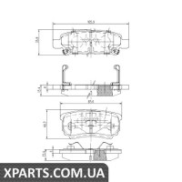 Тормозные колодки, к-кт. NIPPARTS N3615015