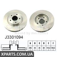 Гальмівний диск NIPPARTS J3301094