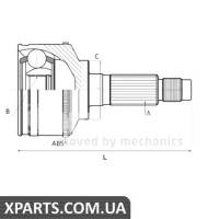 Шарнір приводного валу (ШРУС), к-кт. NIPPARTS J2820904