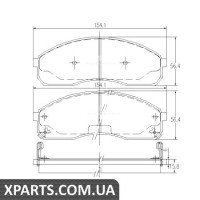 Гальмівні колодки, к-кт. NIPPARTS J3600310