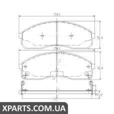 Гальмівні колодки, к-кт. NIPPARTS J3600310