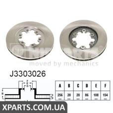 Гальмівний диск NIPPARTS J3303026