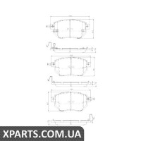 Гальмівні колодки, к-кт. NIPPARTS J3601092