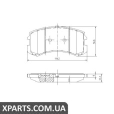 Гальмівні колодки, к-кт. NIPPARTS J3605048