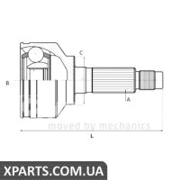 Шарнір приводного валу (ШРУС), к-кт. NIPPARTS N2824146