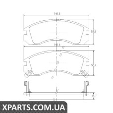 Тормозные колодки, к-кт. NIPPARTS J3605031