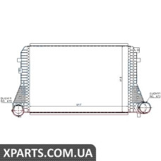 Інтеркулер SEAT ALTEA(04-)2.0 TFSi(+)[OE 1K0.145.803] Nissens 96715