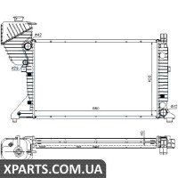Радіатор MB SPRINTER W 901-905 (95-) 211 CDI Радіатор [OE 901 500 36 00] Nissens 62519A