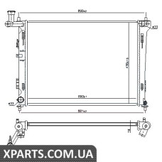 Радиатор HY ELANTRA(06-)1.6 i 16V(+)[OE 25310-1H000]  Nissens 66674