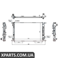 Радіатор охолодження AUDI A4/A7 пр-во Nissens Nissens 60317