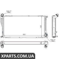 Радіатор охолодження BMW 5 E39/ 7 E38 пр-во Nissens Nissens 60634A