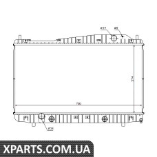 Радіатор охолодження CHEVROLET Evanda V200 пр-во Nissens Nissens 61639