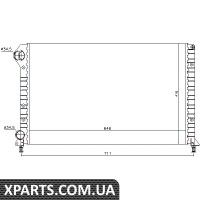 Радіатор охолодження FIAT DOBLO 01-1.4-1.9 пр-во Nissens Nissens 61766