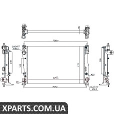 Pадiатор охолоджування Nissens 617864