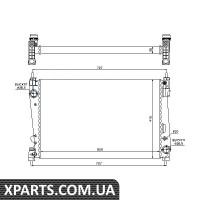 Радіатор охолодження FIAT PUNTO/OPEL CORSA D 06- пр-во Nissens Nissens 61916