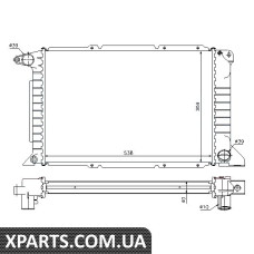 Pадиатор охлаждения FORD TRANSIT EY 94- 2.5 TDi пр-во Nissens Nissens 62080A