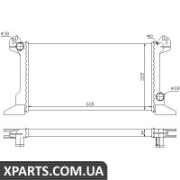 Радіатор охолодження FORD TRANSIT DY 92-2.5 D пр-во Nissens Nissens 62177