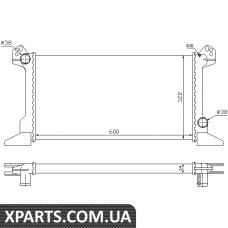 Pадиатор охлаждения FORD TRANSIT DY 92- 2.5 D пр-во Nissens Nissens 62177